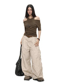 Women's Brown Shirts and Blouses Y2k Aesthetic Streetwear Vintage Korean 2000s Elegant Short Sleeve Square Collar Shirt Clothes