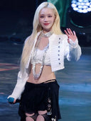 Kliou Sexy Fashion Crop Coats Woman Open Collar Double-Breasted Decoration Full Sleeve Navel Exposed Music Festival Style Jacket