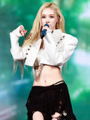 Kliou Sexy Fashion Crop Coats Woman Open Collar Double-Breasted Decoration Full Sleeve Navel Exposed Music Festival Style Jacket