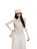 Women's White T-shirt Harajuku Korean Y2k Tee Top 2000s 90s Aesthetic Fashion Vintage Long Sleeves T-shirt Autumn 2025 Clothes