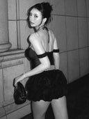 Kliou Sexy Fashion 2 Piece Set Woman Halter Off Shoulder Backless Mesh Patchwork Tops+Purry Hem Mini Skirts Club Party Outfits